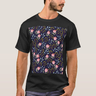 Camiseta Floral Bonito: Padrão Colorido De Flores.