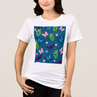 Camiseta Floral Borboleta
