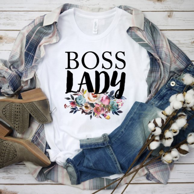 Camiseta Floral Boss Lady (Criador carregado)
