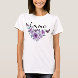 Camiseta Floral bouquet purple garden