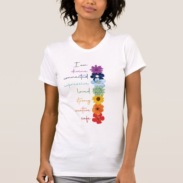 Camiseta Floral Chakra Colorida (Frente)