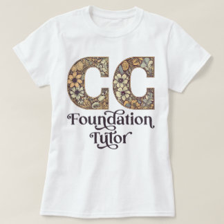 Camiseta Floral Clássico de Conversação do Tutor de Fundaçõ