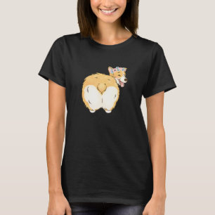Camiseta Floral Corgi Bumbum Pembroke Welsh Corgi Mãe