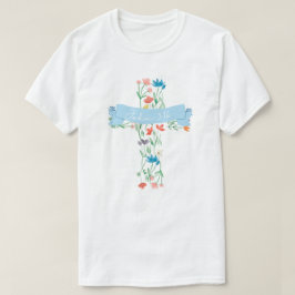 Camiseta Floral Cross John 3:16 Unisex