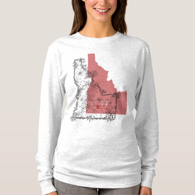 Camiseta Floral de Idaho Fleur (Frente)