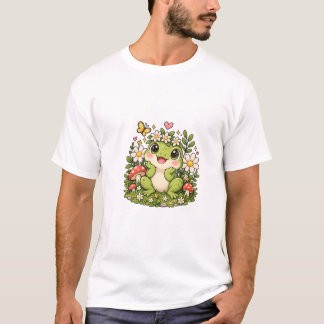 Camiseta Floral de Sapo Fofo