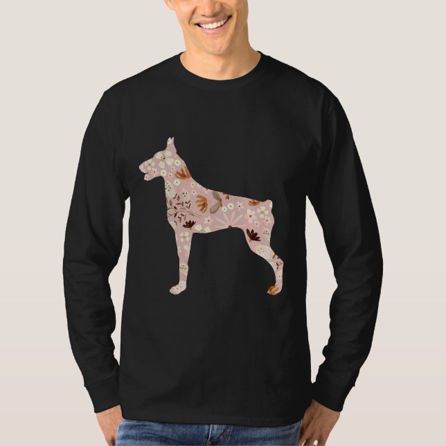Camiseta Floral Doberman 514 (Frente)