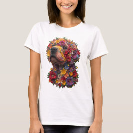 Camiseta Floral Dog T-Shirt | Cute Flower Puppy Design