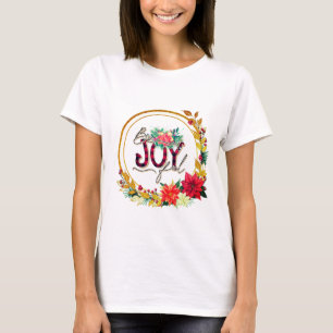Camiseta Floral e Xadrez Natalino Alegre