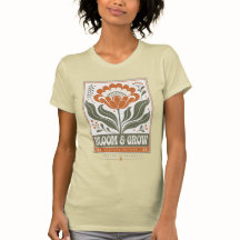 Camiseta Floral Escandinava Vintage dos Anos 70 | 