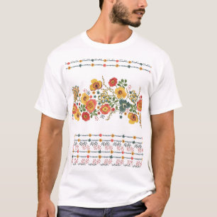 Camiseta Floral Estilizado: Design sem água.