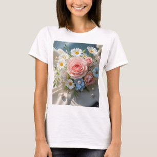 Camiseta Floral Eterno elegance encontra romance sussurrado