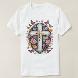 Camiseta Floral Faith Cross
