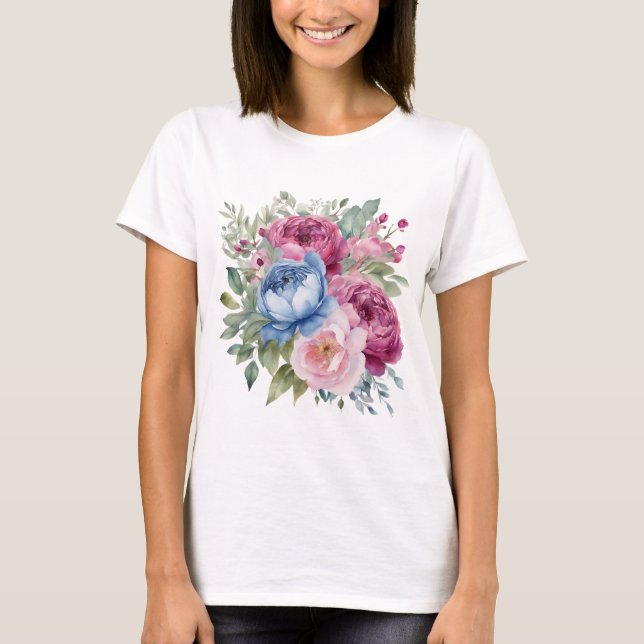 Camiseta floral feminina (Frente)
