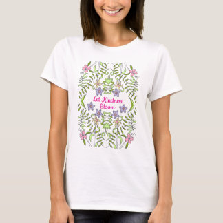 Camiseta Floral Feminina "Deixe a Bondade Floresce