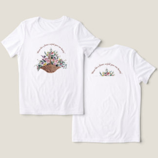 Camiseta floral feminina minimalista