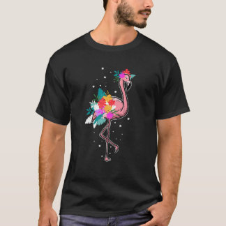 Camiseta Floral Flamingo  Pink Bird