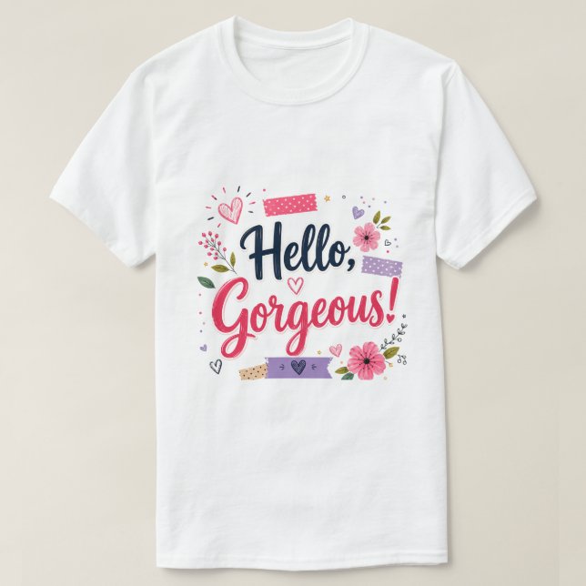 Camiseta Floral Fofa (Frente do Design)