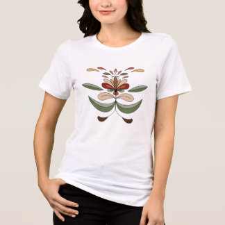 Camiseta Floral Folclórica para Mulheres