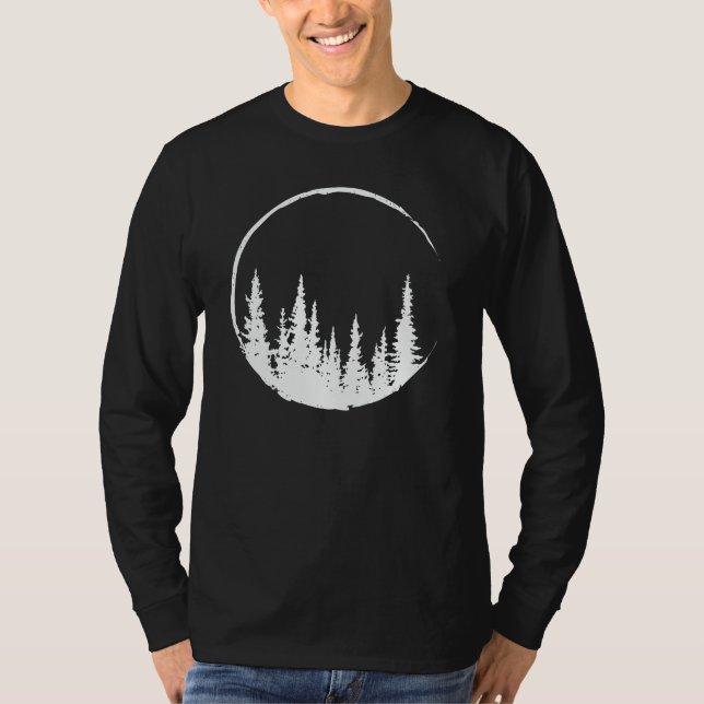 Camiseta Floral Forest Circle Tree Loving Forest Tree  (Frente)