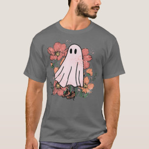 Camiseta Floral Ghost Halloween Spooky Season Ghost Flower