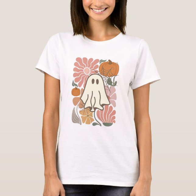 Camiseta Floral Ghost Vibes (Frente)