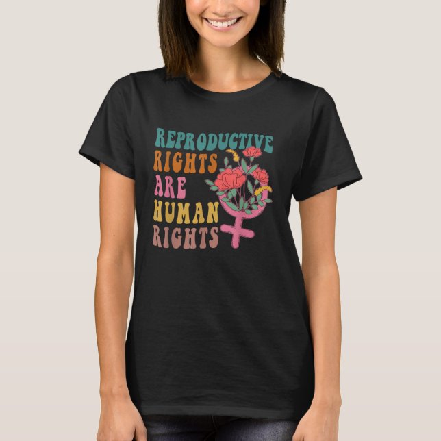 Camiseta Floral Groovy Reproductive Women Human Rights Femi (Frente)