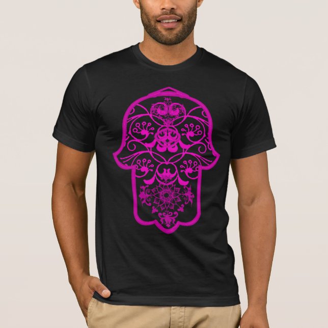 Camiseta Floral Hamsa Rosa (Frente)