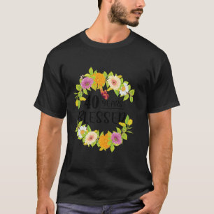 Camiseta Floral Happy aniversário de 40 anos de 40 Anos Abe