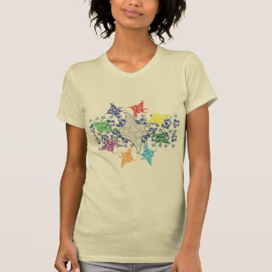 Camiseta Floral Hawaiian Manta Ray
