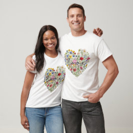 Camiseta Floral Heart Love