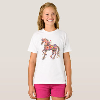 Camiseta Floral Horse T-Shirt