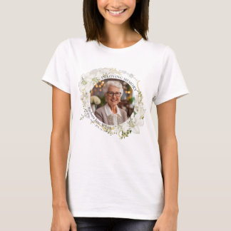 Camiseta Floral In Loving Memory Memorial Funeral Keepsake