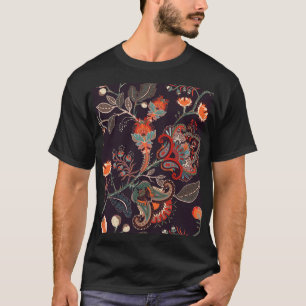 Camiseta Floral Indiano Grande Natureza Sem Olhos