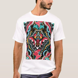 Camiseta Floral Indiano: Papel de Parede Sem Costura Vintag