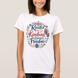 Camiseta Floral Inspirador Bondade Liberdade