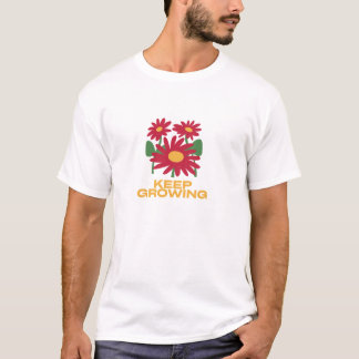 Camiseta Floral Inspiradora de Crescimento Contínu