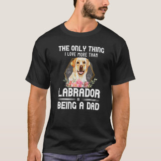 Camiseta Floral Labrador Puppy Proprietário Cachorro Pai Pa
