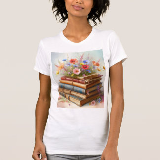 Camiseta Floral Library Dreams – Wildflowers Growing 