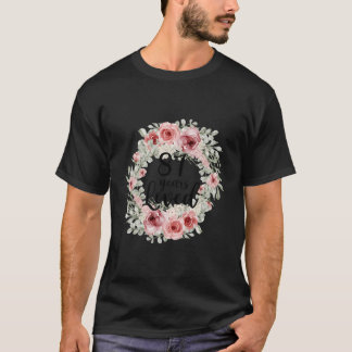 Camiseta Floral Loved 87 87Th Mom Mothers Day