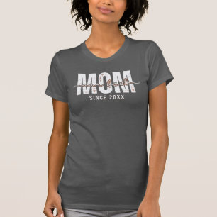 Camiseta Floral Mãe Nosso Coração Desde Tipografia
