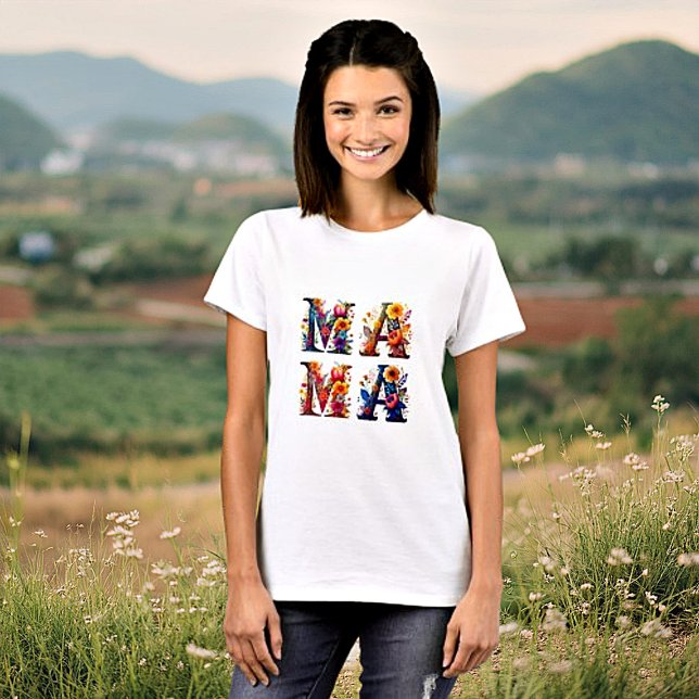 Camiseta Floral MAMA (Criador carregado)