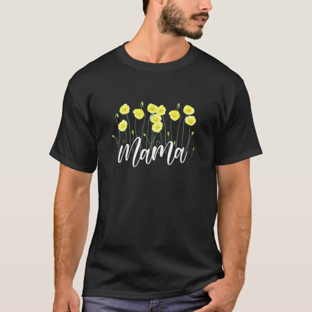 Camiseta Floral Mama Plant Mama Wildflower Mãe 5 (Frente)