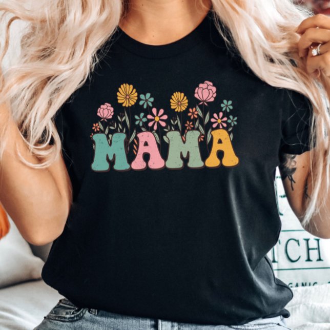 Camiseta Floral Mama T-Shirt (Criador carregado)