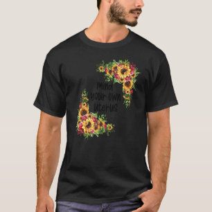 Camiseta Floral Minha Escolha Feminismo Sunflower Mãe Mente