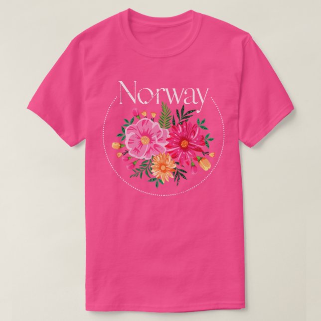 Camiseta Floral Noruega (Frente do Design)