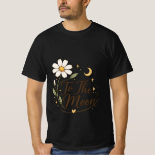 Camiseta Floral Para a Lua