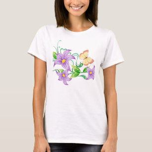Camiseta floral para menina