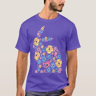 Camiseta Floral Passadeira Coelhinha Meninas Flores Rab