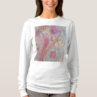 Camiseta Floral Pastel Abstrato